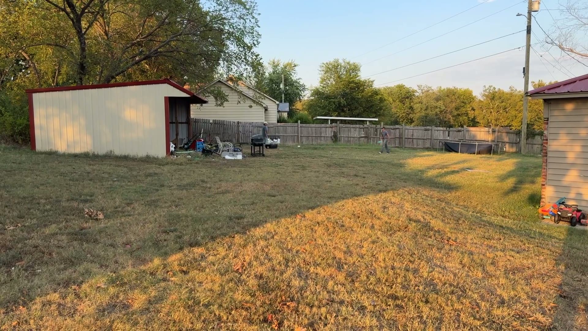 Large lawn after a cut